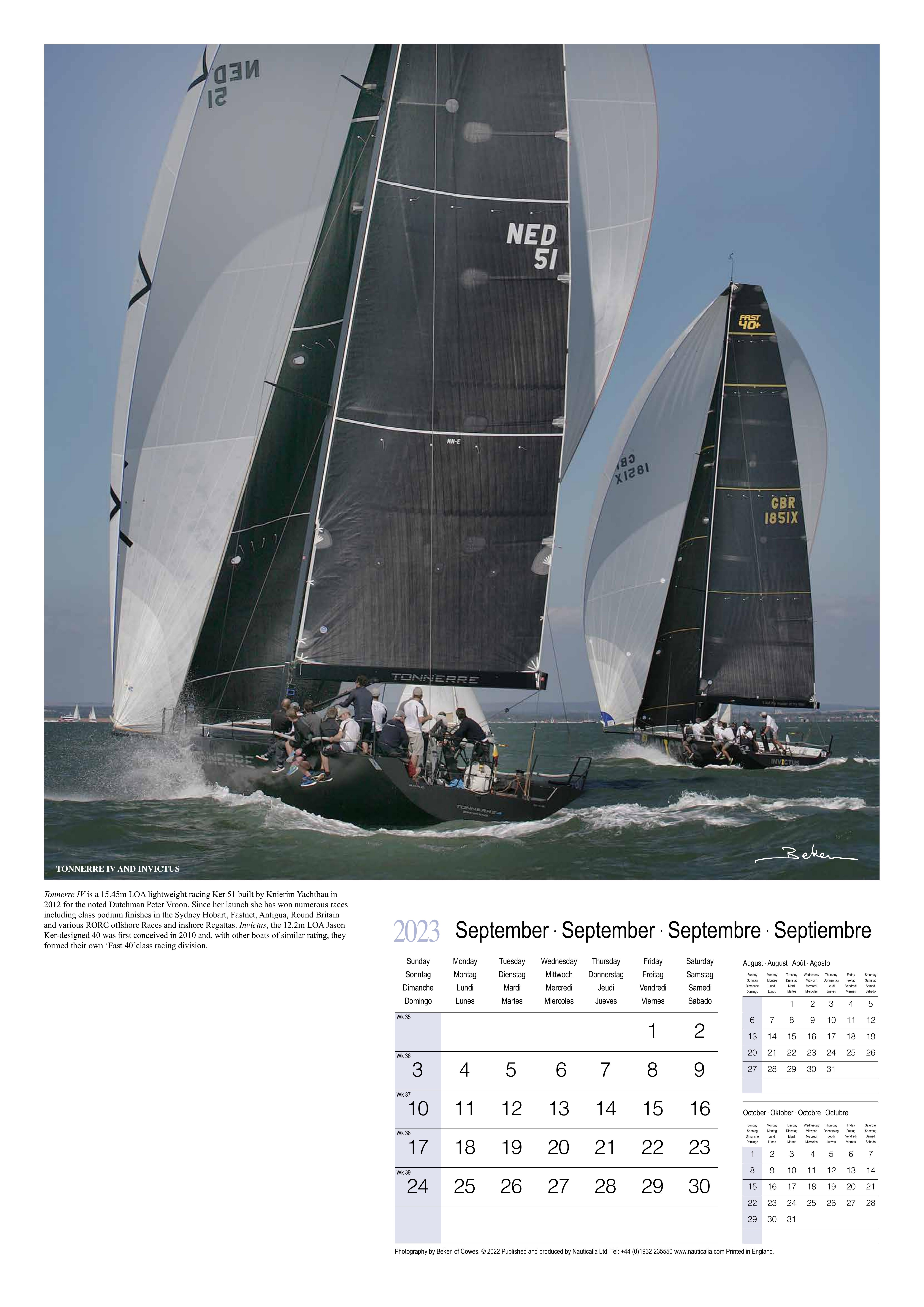 yachts and yachting calendar